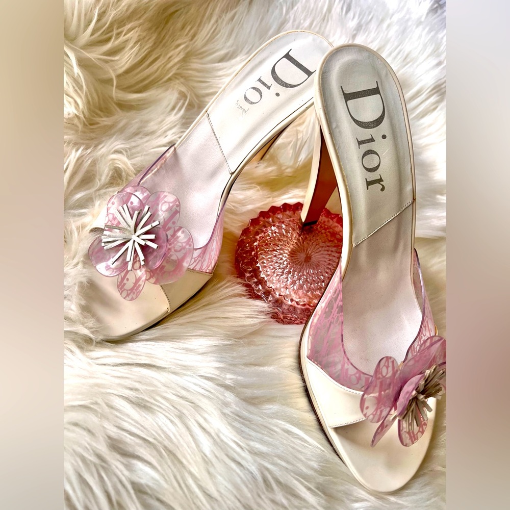 Y2k Christian Dior Girlie Platform Monogram Heels By John Galliano Very Rare 💕😍💕 - Picture 3 of 7